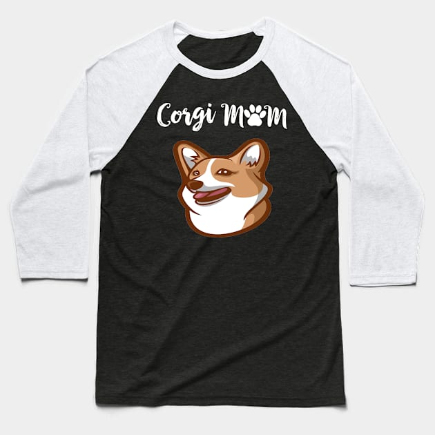 Corgi Mom (271) Baseball T-Shirt by Drakes